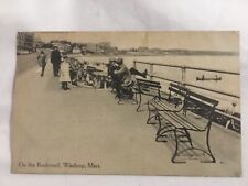 old postcard ON THE BOULEVARD, WINTHROP, MA 1914 picture