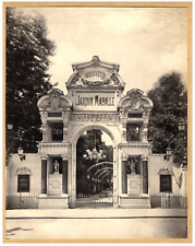 France, Paris, Jardin Mabille vintage albumen print, albumin print 17x2 print picture