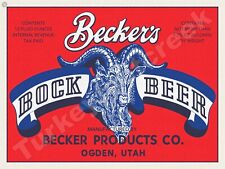 Becker's Bock Beer Label 18