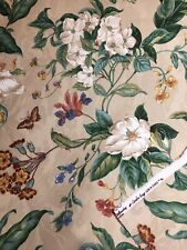 Williamsburg Magnolia Sun N Shade Fabric Garden Images Beige Butterfly 3 Yards picture