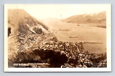 c1935 RPPC Scenic View Looking Down Channel Juneau Alaska AK Real Photo Postcard picture