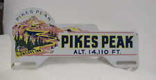 Vintage Pikes Peak Glencove Inn Colorado Alt 14,110 Metal License Plate Topper picture
