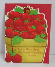VINTAGE 80's Laurel American Greetings Stawberry Shortcake Friendship Card picture