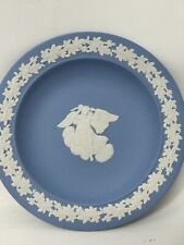 WEDGWOOD Blue Jasperware Small Plate Angel Raised Motif picture