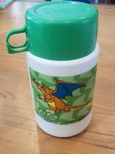 Pokemon Lunchbox Thermos 1999 Green Cup Charizard Vtg Nice 3 pc #3700 Nintendo picture