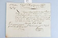 1815 France Army Certificate Napoleon Waterloo Battle War picture
