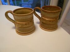HOYLAKE GOLF? POTTERY MUGS- (2) EXCELLENT CONDITION- 3