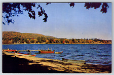 c1960s Schroon Lake New York Dock Pier Vintage Postcard picture