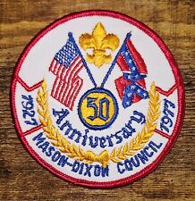 Mason Dixon Council Boy Scouts 50th Anniversary 1977 Vintage BSA Patch picture