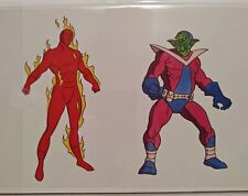 1990's Animation Cel Lithograph HUMAN TORCH & SKRULL Action Hour SERICEL NEW NM picture