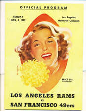 11/8 1953 Los Angeles Rams vs San Francisco 49ers football program picture