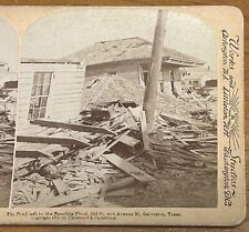 1900 GALVESTON TEXAS FLOOD DEAD BODIES 33RD & AVENUE M STEREOVIEW PHOTO CARD picture