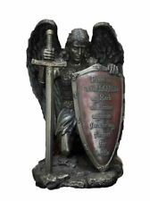Veronese Design 8 1/4 Praise The Lord My Rock Kneeling Warrior Angel Saint. Used picture