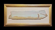Rare Antique Large Pietra Paesina Landscape Ruin Marble Stone Framed Display picture
