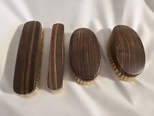 4 Vintage Genuine Ebony Pure Bristle Sterilized Brush MADE IN USA  picture