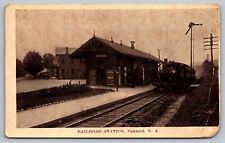 Railroad Station Oakland New Jersey — Antique Postcard c. 1915 (Very Rare) picture