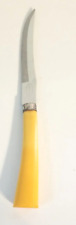 Vintage E. Parker & Sons Sheffield England Yellow Bakelite Steak Knife Stainless picture