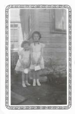 ALL DRESSED UP Girls FOUND PHOTOGRAPH bw  Original Snapshot 910 2 H picture