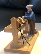 Vtg 1980s Erzgebirge Wood Worker Figurine Made In East Germany GDR *Read picture