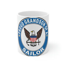 Proud Grandson of a Sailor (U.S. Navy) White Coffee Cup 11oz picture