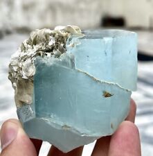 Beautiful Aquamarine Crystal with Muscovite Specimen 1665 CTS. Minerals Specimen picture