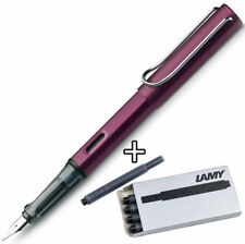 Lamy AL-Star Fountain Pen (29M) Black Purple + 5 Black Ink Cartridges picture