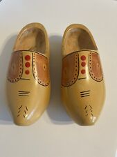 Authentic Dutch Hand Painted Hand Carved Wooden Shoes Clogs To Wear Or Decor picture