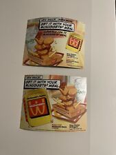 2- Set- WcDonalds McDonald's Anime Manga Restaurant Promo Cards double-sided picture