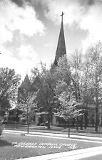 New Hampton IA Portrait: Nice Young Fern Trees~St Joseph's Catholic Church RPPC picture