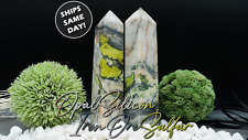 RARE Opal Silicon Iron Ore Sulfur Crystal Obelisk Tower Healing Protection Stone picture