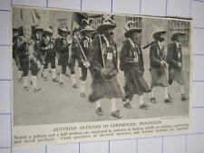 Austria Austrian artisans in ceremonial procession costume traditional men c1930 picture