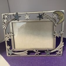 vintage pewter frame sun and stars 5”x 7” picture