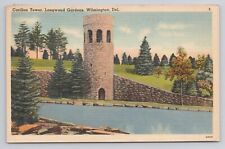 Carillon Tower Longwood Gardens Wilmington Delaware Linen Postcard No 4968 picture