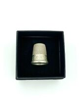 Vintage S.B.C. SBC Signed Nickel Silver Thimble - Simons - Floral Design picture