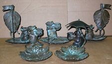LOT OF 7 SOLID BRASS MOUSE FIGURINE picture