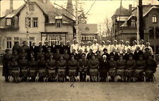 WWI era German? RPPC real photo ~ nurses women uniform ~ large group picture
