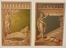Victorian Greek Women, Ornate Border, Trade Cards, Market Folders picture