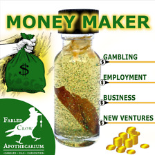 MONEY MAKER Oil Finances Prosperity Witch Hoodoo Occult Pagan FABLED CROW picture