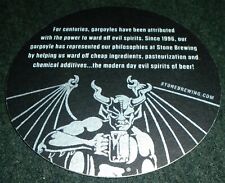 RARE Gargoyle Beer, Stone brewing Company Outrageous Vintage Beer Coaster picture