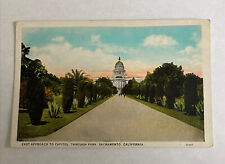 STATE CAPITAL BUILDING SACRAMENTO, CALIFORNIA Vintage Postcard East Approach picture