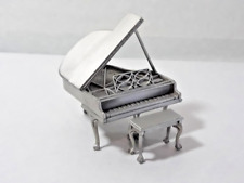 Vintage Fort Pewter Baby Grand Piano With Bench picture