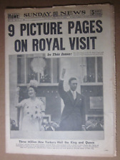 June  1939 NY Daily News - Royal Visit King & Queen at Worlds Fair-1st Visit NY picture