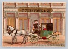 Stoutenburgh Clothiers Horse Carriage Coach Broad St Newark New Jersey P112 picture