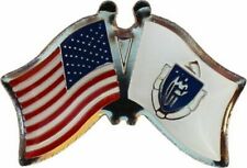 USA American Massachusetts Friendship Flag Bike Motorcycle Hat Cap lapel Pin picture