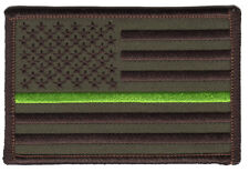 Thin Green Line Ranger Resource Protector American Flag Camo Patch  picture