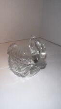Leaded Crystal Swan Trinket Dish  VNTG. picture