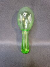 Vintage Green Uranium Glass Handblown Sock Darner 5 3/4