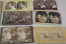 (6) Dog Stereoview Photo Puppy School  picture
