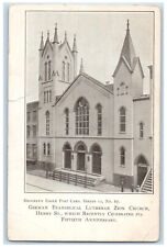 c1905 German Evangelical Lutheran Zion Church Brooklyn NY Antique Postcard picture