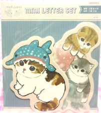 Sun-Star / Mofusand Cat Shark Tortoise Die Cut Mini Letter Set / Made in Japan picture